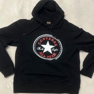 Converse Black Hoodie with Red All Star Logo
